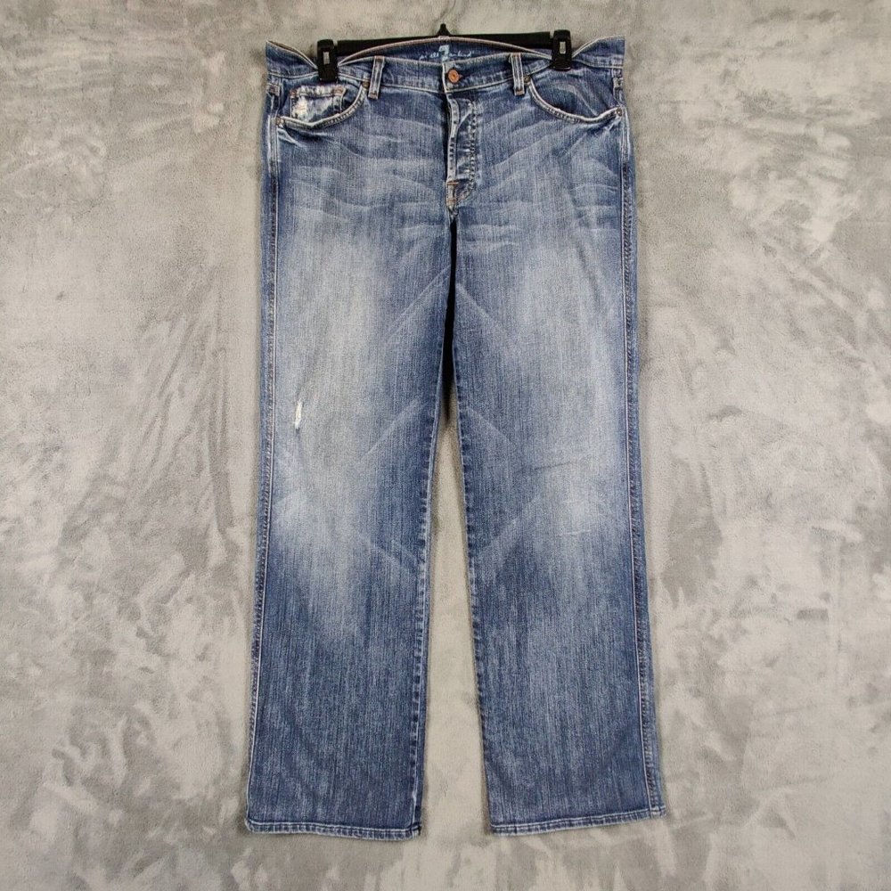7FAM | For All Mankind Men's Jeans 38 x 33 A Pocket Relaxed fit.Perfectly faded.